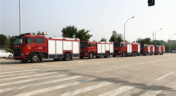 5臺國六重型泡沫消防車發(fā)往上海檢測中心